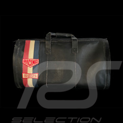 Racing Travel Bag Vintage Weekender Black Leather