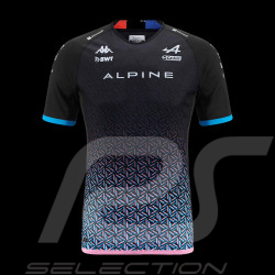 Alpine T-shirt F1 Team 2023 n°10 Gasly Kappa Black / Blue / Pink 371C6FW-A0B - Men