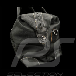 Racing Travel Bag Vintage Black Leather Medium