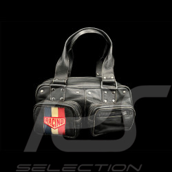 Racing Handtasche Vintage Schwarz Leder 4 Taschen