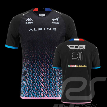 Alpine T-Shirt F1 Team 2023 N°31 Ocon Kappa Black / Blue / Pink 371C6GW-A0B - Men 3XL