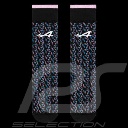 Chaussettes Alpine F1 Team 2023 Ocon Gasly Kappa Noir / Bleu / Rose 381K87W-005 - Homme