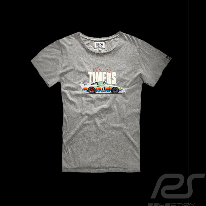 Porsche T-shirt 935 24h Le Mans 1980 N° 71 Grey Hero Seven - Men