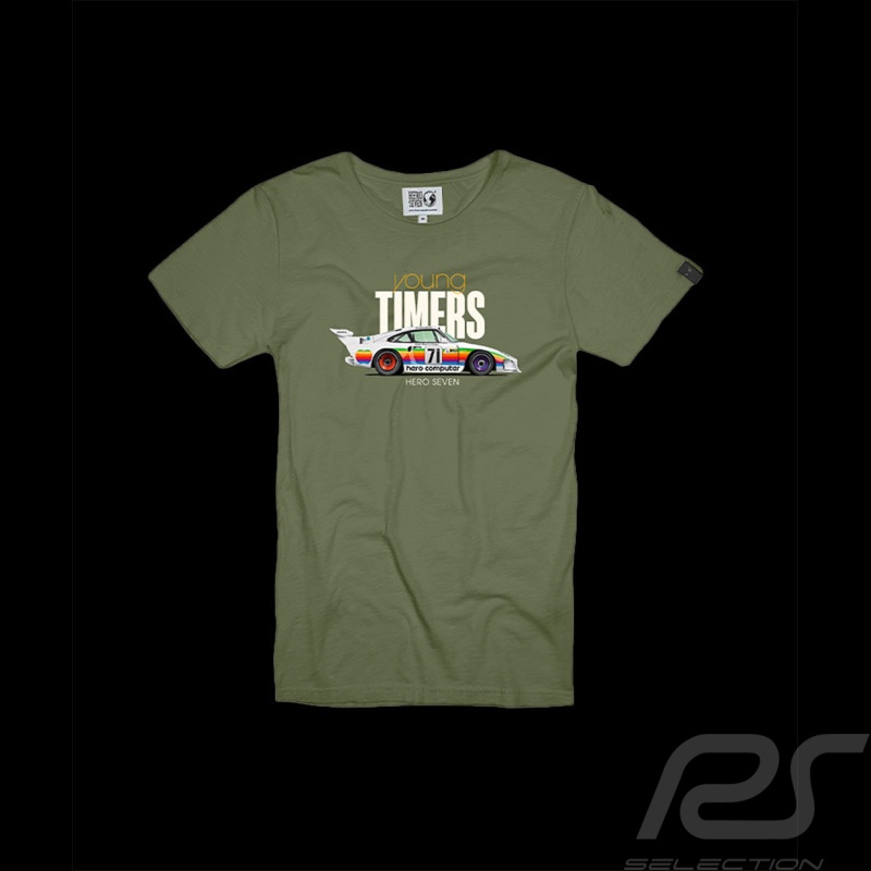 T-shirt Porsche 935 24h Le Mans 1980 N° 71 Kaki Hero Seven - Homme