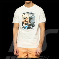 T-shirt Austin Roadster Clint Eastwood Blanc Hero Seven - Homme