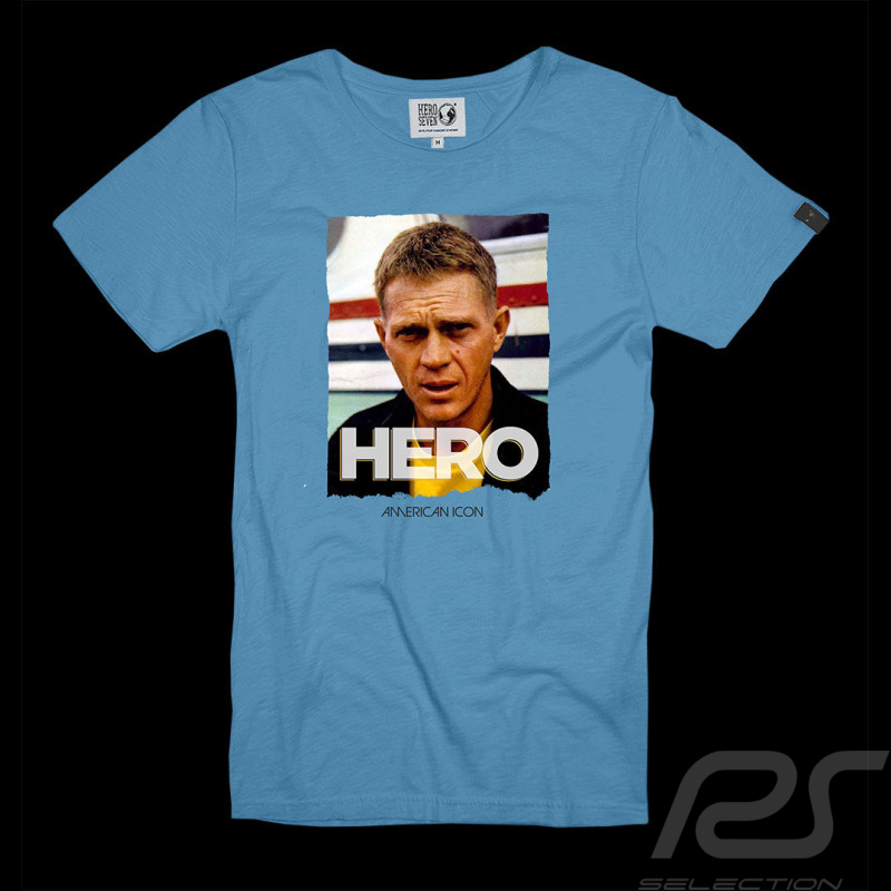 McQueen T-shirt American Icon Bleu Hero Seven - Men