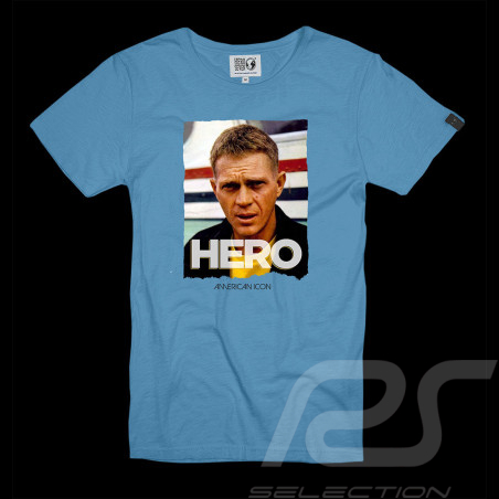 McQueen T-shirt American Icon Blau Hero Seven - Herren