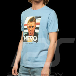 McQueen T-shirt American Icon Bleu Hero Seven - Men