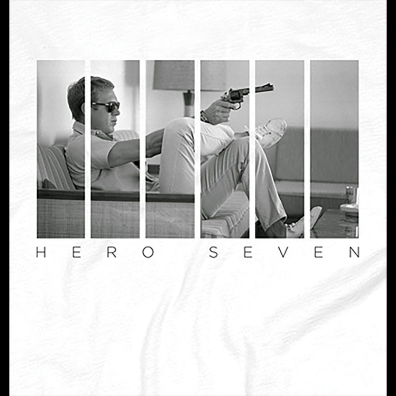 T-shirt Hero Seven Steve McQueen Legend - Motif American Dream Blanc | Taille S Neuve Avec étiquette