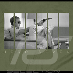 Steve McQueen T-shirt Gun Sofa Khaki Hero Seven - Men