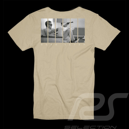 T-shirt Steve McQueen Gun Sofa Beige Hero Seven - Homme