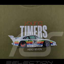 Porsche T-shirt 935 24h Le Mans 1980 N° 71 Khaki Hero Seven - Herren
