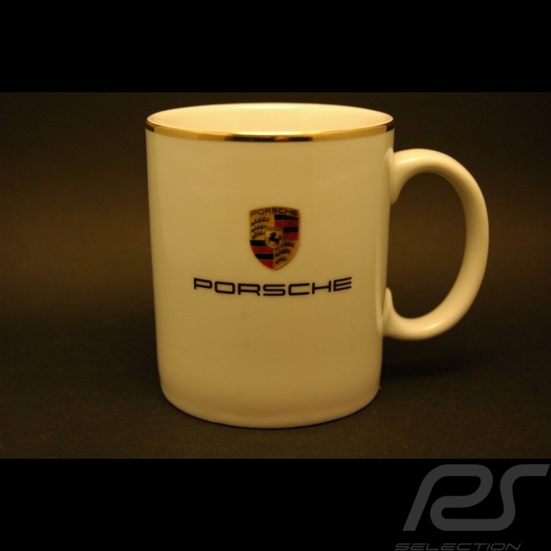  Tasse à café Porsche Logo et dorée 