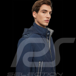 Water repellent Porsche x BOSS Jacket Hooded collar Regular Fit Dark blue BOSS 50490420_404 - Men