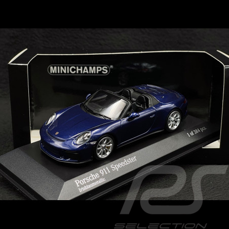 Porsche 911 Speedster Type 991 2019 Bleu Iris métallisé 1/43 Minichamps 410061132