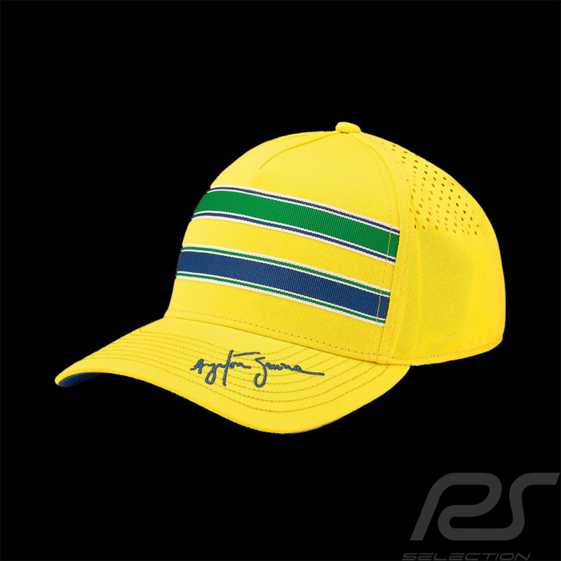Ayrton Senna Kappe Perforierte Gelb / Grün / Blau 701221739-001 - Unisex