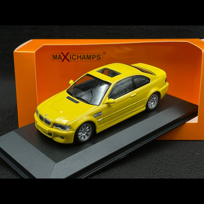 Modèle Réduit BMW M3 2008 Jaune à L'échelle 1/43 - Marque NEO / Toy City, Occasion En Très Bon état