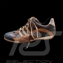 Chaussure en Cuir Sport sneaker / basket Style Pilote Marron - Homme