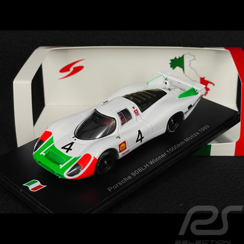 Porsche 908 LH n° 4 Vainqueur 1000km Monza 1969 Porsche Salzburg 1/43 Spark SI018