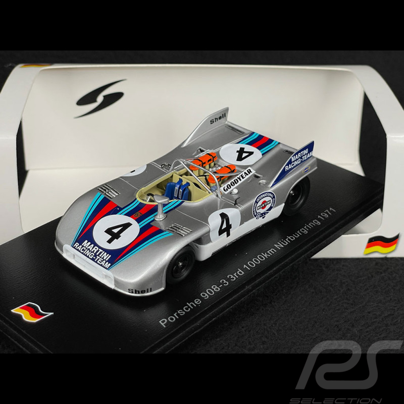 Porsche 908/3 n° 4 3ème 1000km Nürburgring 1971 Martini Racing Team 1/43 Spark SG518