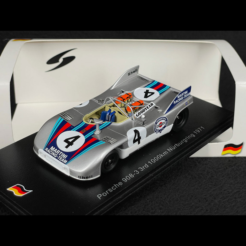 【AUTO art】 Porsche 908 / 03 #4 Martini Porsche 908/3 Nr 4 Platz 3. 1000km Nürburgring 1971 Martini Racing