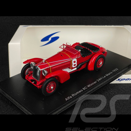 Alfa Romeo 8C 2300LM n° 8 Winner 24h Le Mans 1932 Raymond Sommer 1/43 Spark 43LM32