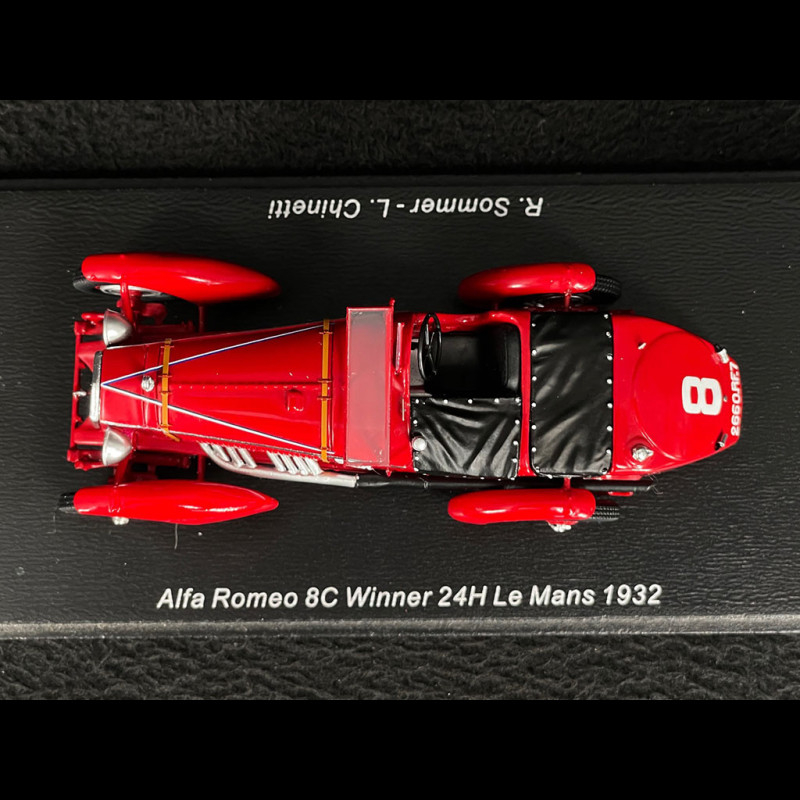 Alfa Romeo 8C 2300LM n° 8 Winner 24h Le Mans 1932 Raymond Sommer 1/43 Spark  43LM32