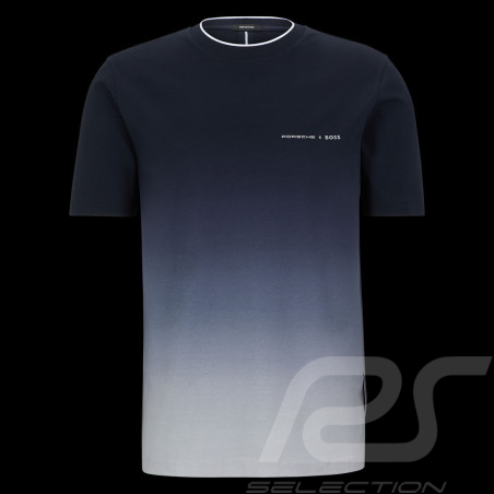 T-shirt Porsche x BOSS Coton Stretch Dégradé Bleu foncé BOSS 50486234_404 - Homme