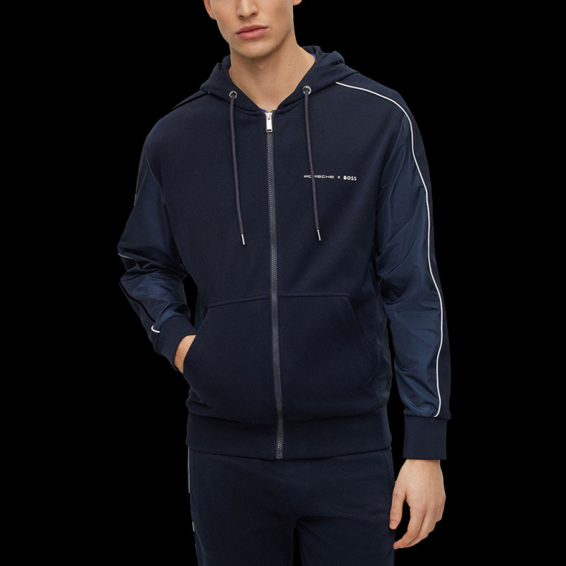 Porsche x BOSS Jacket Softshell Hooded Regular Fit Dark blue BOSS ...