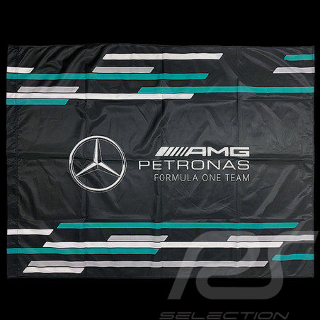 Mercedes AMG Flagge F1 Team Hamilton / Russell Schwarz 701222301-001