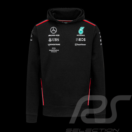 Mercedes AMG Sweatshirt F1 Team Hamilton Russell Hoodie Kapuze Formel 1 Schwarz 701223430-001 - Herren