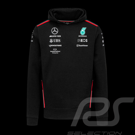 Sweatshirt Mercedes AMG F1 Team Hamilton Russell Hoodie à capuche Formule 1 noir 701223430-001 - homme