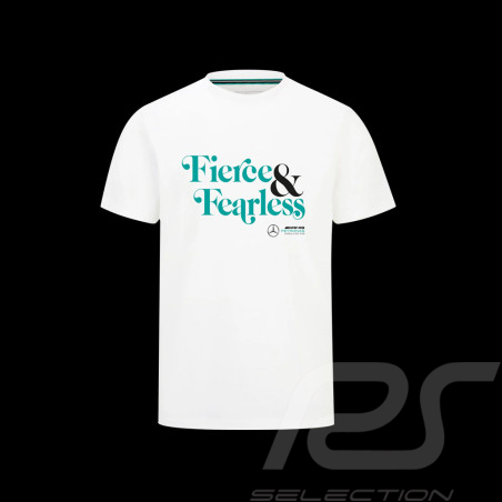 Mercedes AMG T-shirt F1 Hamilton / Russell Fierce and Fearless Weiß 701222348-002 - Herren