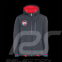 Veste Porsche Martini Racing Collection Matelassée à Capuche Bleu Marine WAP554P0MR - Homme