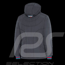 Veste Porsche Martini Racing Collection Matelassée à Capuche Bleu Marine WAP554P0MR - Homme