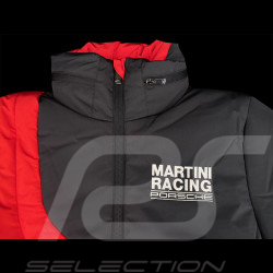 Veste Porsche Martini Racing Collection Matelassée à Capuche Rouge / Bleu Marine WAP555P0MR - Femme