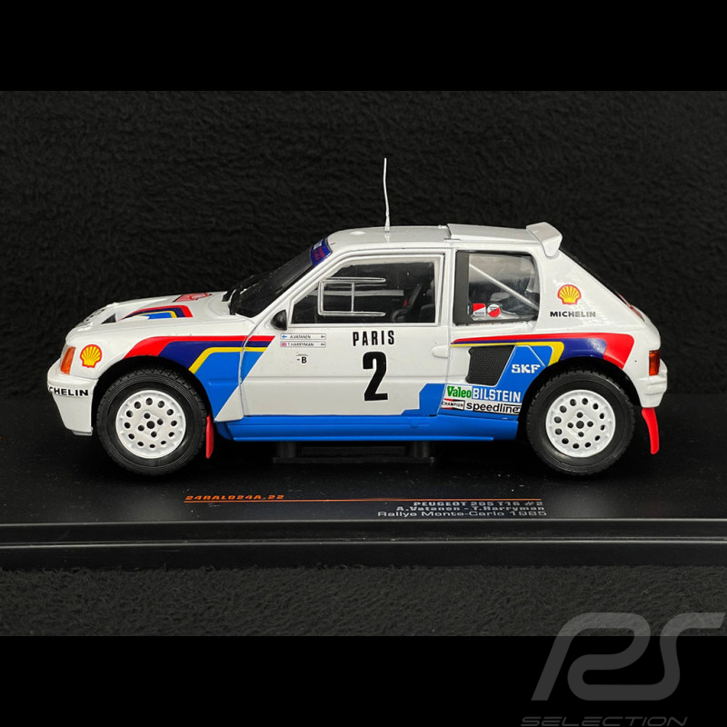 Peugeot 205 Turbo 16 PTS Nr 2 Sieger Rallye Monte Carlo 1985 Ari Vatanen 1/24 Ixo RAL024A