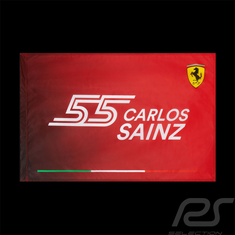 Ferrari Flagge Carlos Sainz Nr. 55 F1 Rot 701202469-001