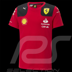 T-shirt Ferrari Leclerc Sainz F1 Puma Rouge 701223374-001 - Enfant