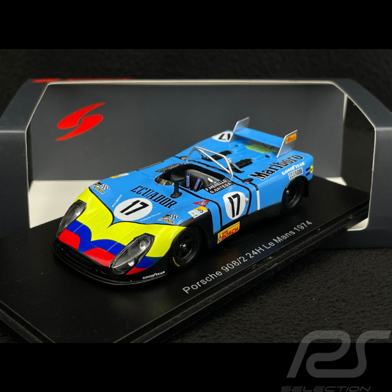 Porsche 908/2 Nr 17 24h Le Mans 1974 Ortega Ecuador Marlboro Team 1/43 Spark S9789
