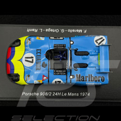 Porsche 908/2 n° 17 24h Le Mans 1974 Ortega Ecuador Marlboro Team 1/43 Spark S9789