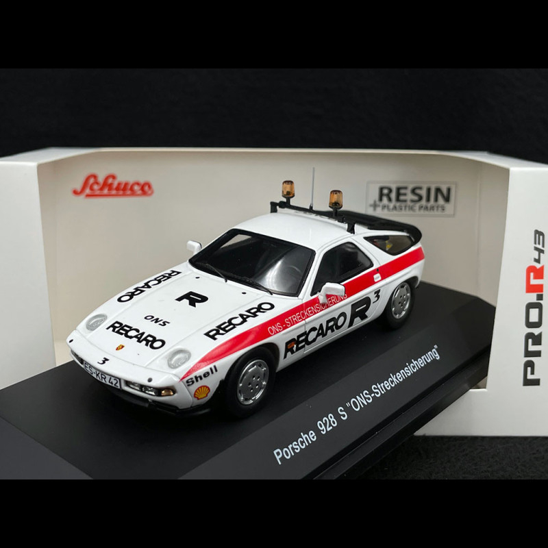 Porsche 928 S 1989 Recaro ONS Safety Car White 1/43 Schuco by