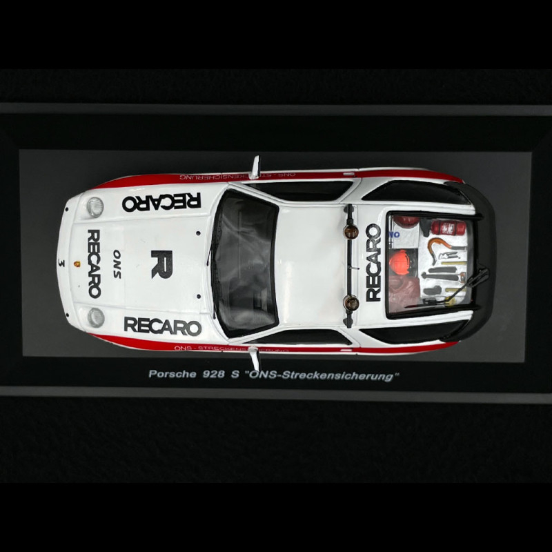 Porsche 928 S 1989 Recaro ONS Safety Car White 1/43 Schuco by