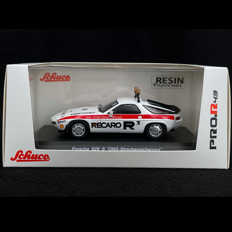 Porsche 928 S 1989 Recaro ONS Safety Car White 1/43 Schuco by