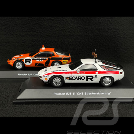 Duo Porsche 924 / 928 ONS Safety Car 1000km Nürburgring 1/43 Schuco 450919400 450919500