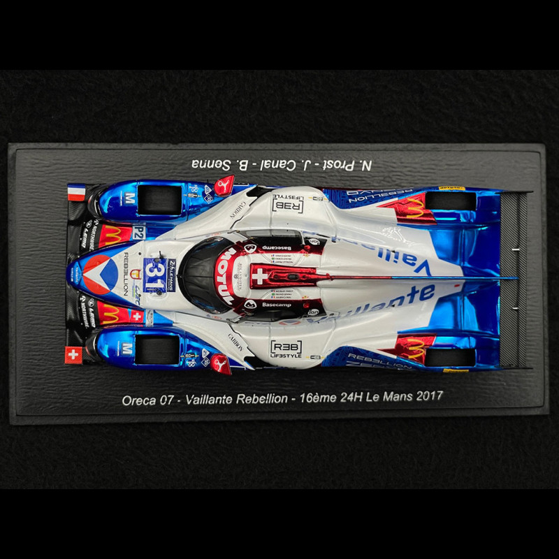 Oreca 07 Gibson n° 31 Vaillante Rebellion 16th 24h Le Mans 2017 Prost Senna  1/43 Spark MV10