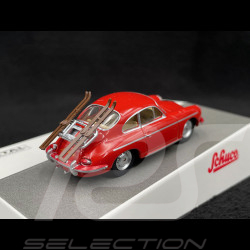 Porsche 356 Carrera 2 Coupe mit Ski 1962 Rot 1/64 Schuco 452034900