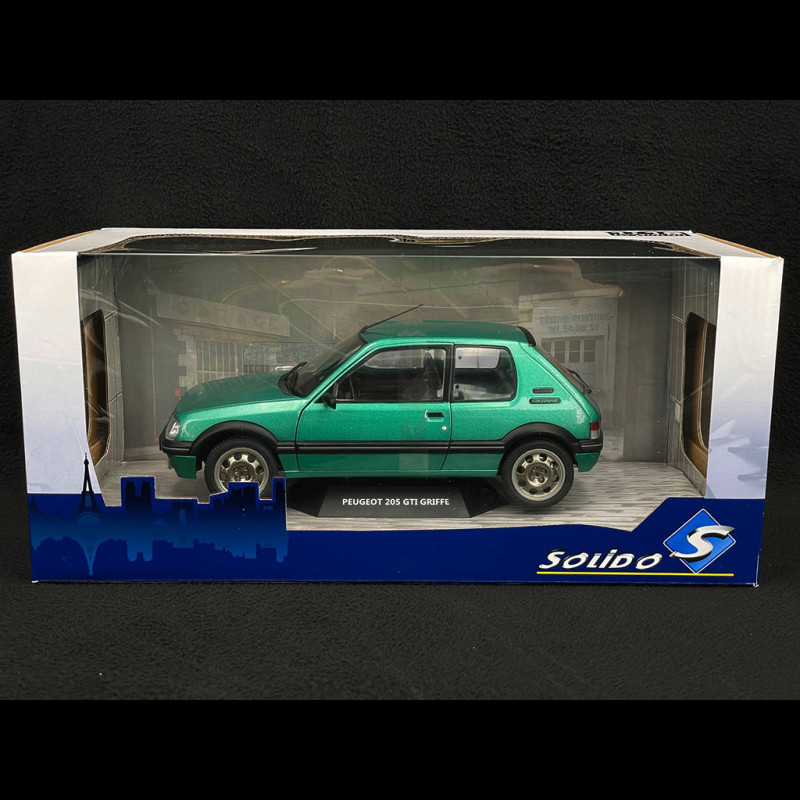 Solido Peugeot 205 GTI 1992 – Miniature 1/18 Vert Métal – Collection Auto