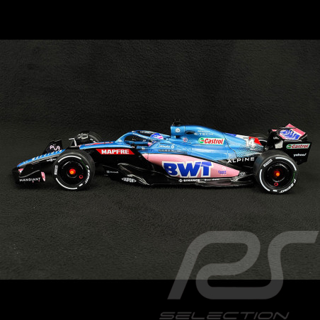 Fernando Alonso Alpine F1 A522 n° 14 7ème Monaco 2022 F1 Grand Prix 1/18 Solido S1808803