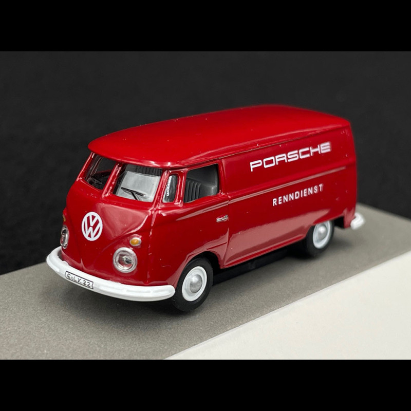 Volkwagen VW Combi T1 Transporter Porsche Race Service Red 1/87